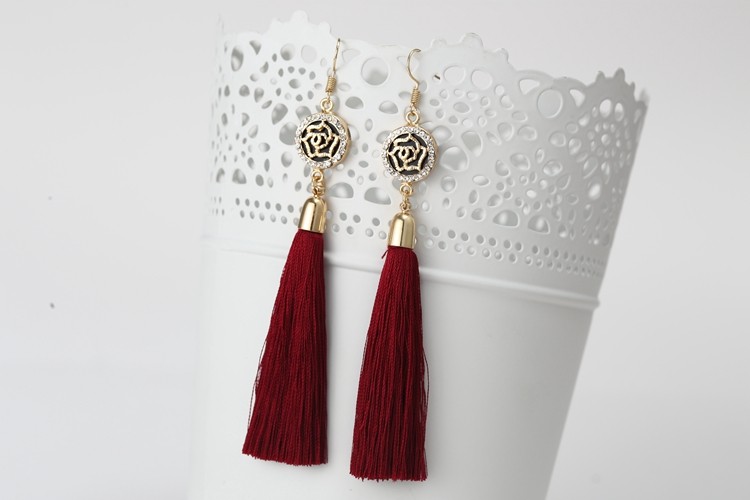 New-Tassel-Long-Earrings-For-Women-Bijoux-Fashion-Jewelry-Wholesale-Rose-Flower-Rhinestone-Dangle-Ea-32712626914