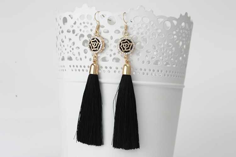 New-Tassel-Long-Earrings-For-Women-Bijoux-Fashion-Jewelry-Wholesale-Rose-Flower-Rhinestone-Dangle-Ea-32712626914