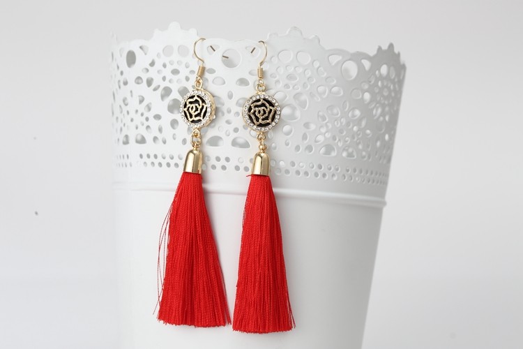 New-Tassel-Long-Earrings-For-Women-Bijoux-Fashion-Jewelry-Wholesale-Rose-Flower-Rhinestone-Dangle-Ea-32712626914