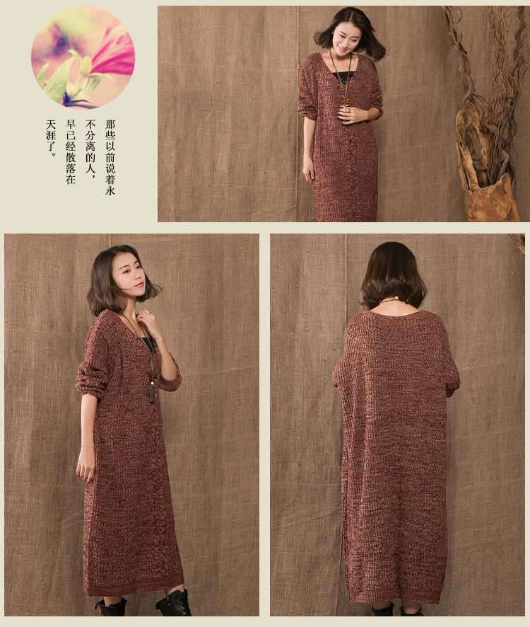 New-Thickened-Pullover-Dress-2018-Fall-Winter-Long-Sleeve-V-Neck-Loose-Plus-Size-Cotton-Linen-Mori-G-32496799683