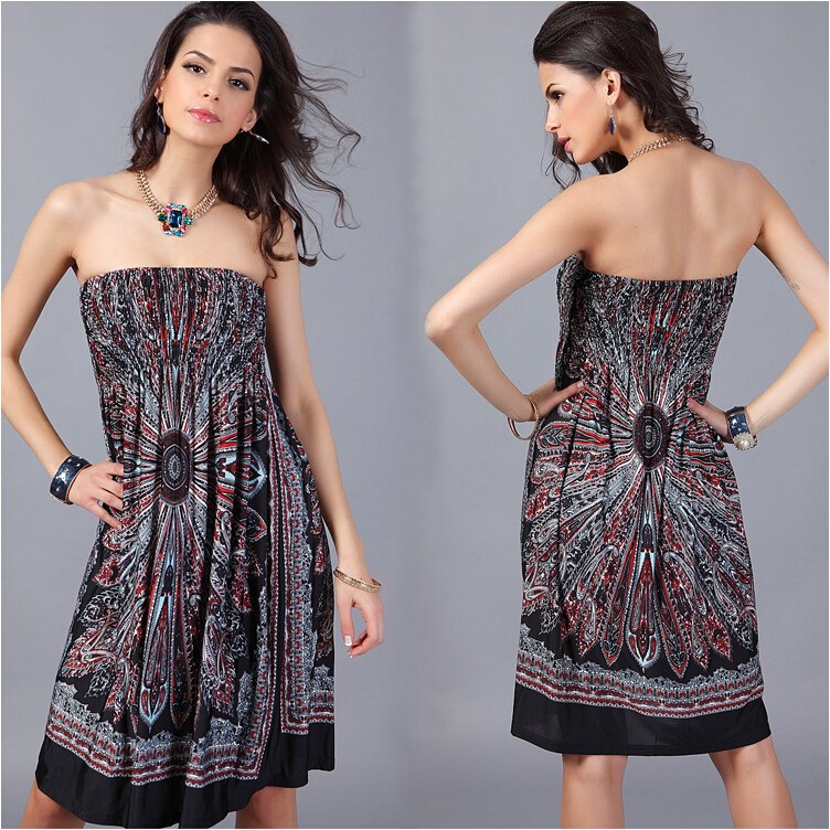 New-Women-Strapless-Dress-2016-Floral-Print-Sexy-Beach-Dress-Plus-Size-Bamboo-Fiber-Retro-Bohemina-S-32637467433