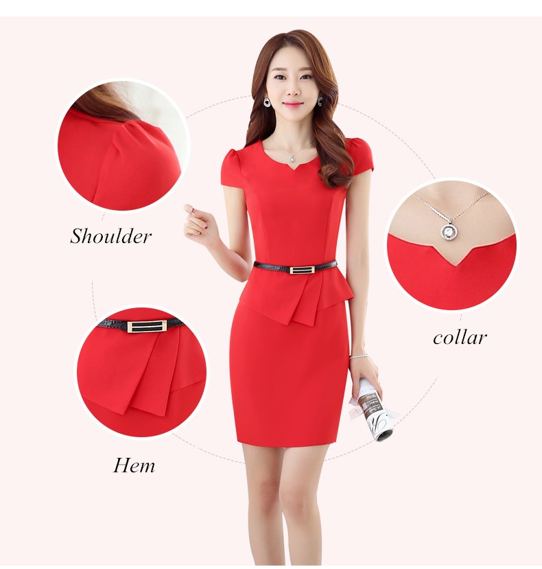 New-arrival-summer-fashion-Puff-sleeve-dress-women-slim-v-neck-formal-short-sleeve-dresses-ladies-wo-32690882247