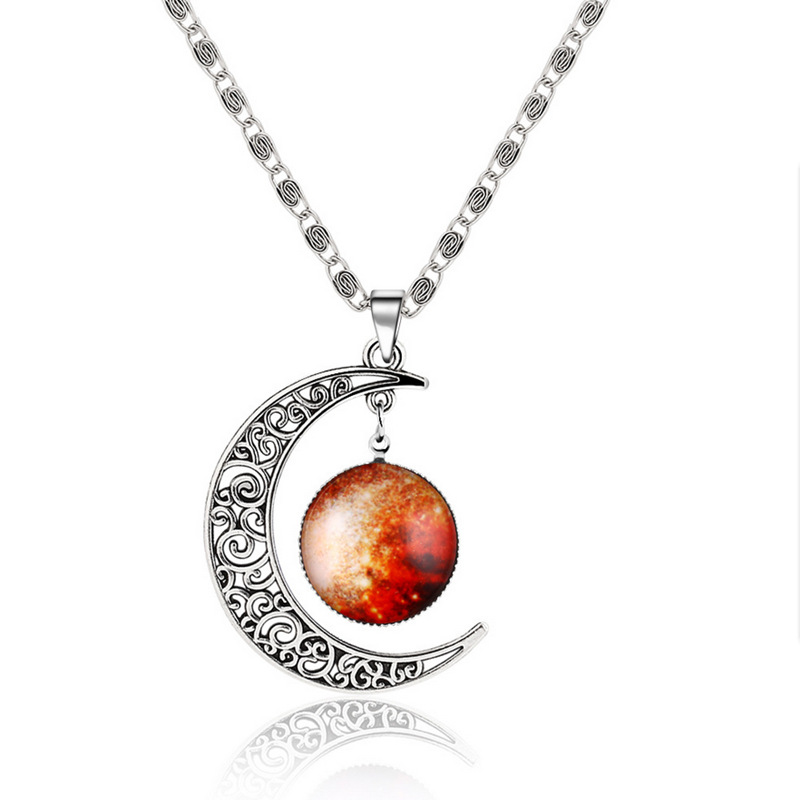 New-fashion-Moon-Statement-Necklace-Glass-Galaxy-metal-pendant-necklaces-necklace-Sweater-chain-Deco-32623717518