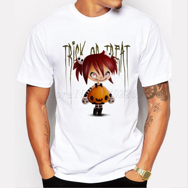 New-fashion-animal-design-halloween-panda-pumpkin-creative-printed-men39s-customized-t-shirt-casual--32498492816