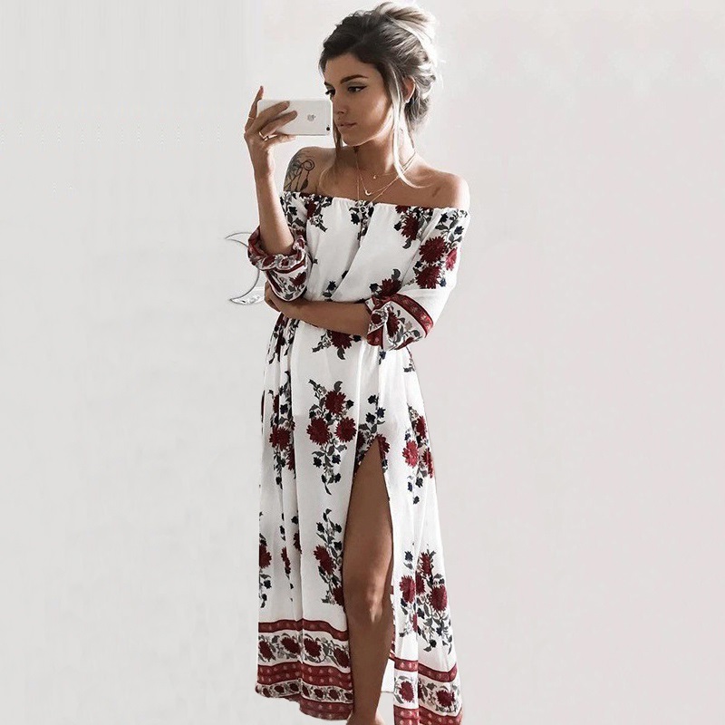 New-fashion-women-dress-spring-summer-print-slash-neck-off-shoulder-bohemian-beach-casual-long-women-32798079581