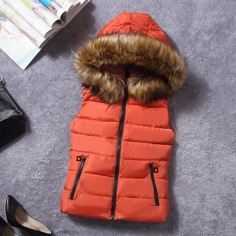 New-for-winter-fur-collar-vest-down-Joker-cotton-hooded-vest-women39s-vestidos-waistcoat-32438769051