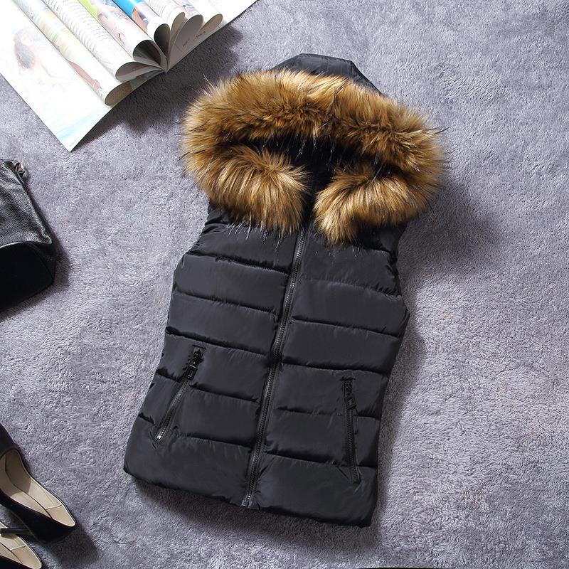 New-for-winter-fur-collar-vest-down-Joker-cotton-hooded-vest-women39s-vestidos-waistcoat-32438769051