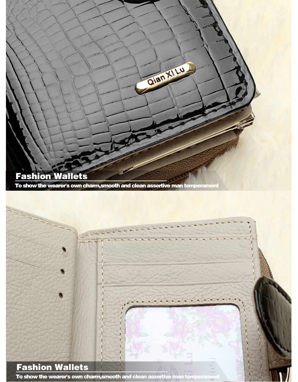 New-pattern-Genuine-leather-women39s-short-design-wallet-fashion-classic-crocodile-pattern-purse-fem-32609085048