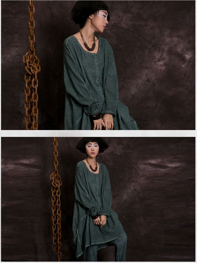 New-spring-autumn-Women39s-irregular-cotton-linen-dress-long-sleeve-O-neck-vintage-dresses--for-fema-32344659155