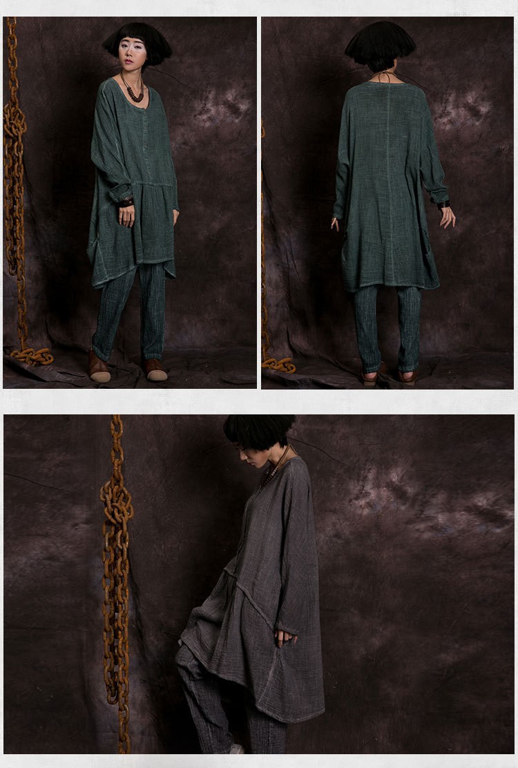 New-spring-autumn-Women39s-irregular-cotton-linen-dress-long-sleeve-O-neck-vintage-dresses--for-fema-32344659155