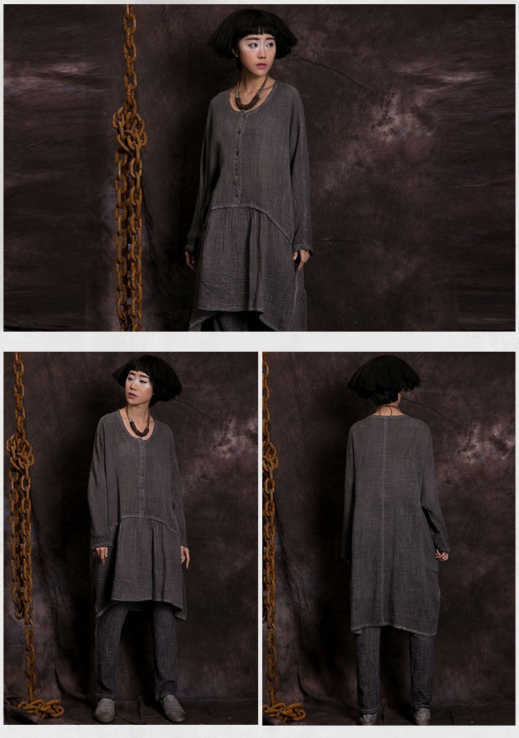 New-spring-autumn-Women39s-irregular-cotton-linen-dress-long-sleeve-O-neck-vintage-dresses--for-fema-32344659155