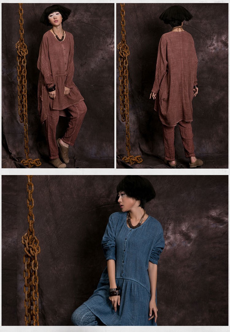 New-spring-autumn-Women39s-irregular-cotton-linen-dress-long-sleeve-O-neck-vintage-dresses--for-fema-32344659155