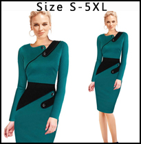 Nice-forever-Autumn-Zipper-Pencil-Dress-Elegant-Solid-Round-Neck-Full-Sleeve-Business-Women-Fashion--32460800613