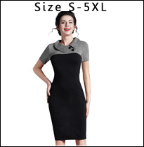 Nice-forever-Career-Female-Peplum-Work-Dress-34-Sleeve-O-Neck-Women-Fashion-Sheath-Elegant-Business--32451614013