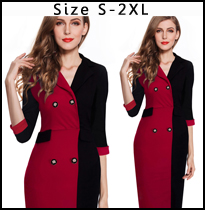 Nice-forever-Casual-Work-Vintage-dress-Office-Lady-Solid-Square-Neck-V-Back-34-Sleeve-Grid-Sheath-Sl-32518872461