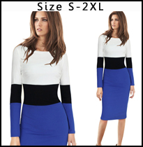 Nice-forever-Casual-Work-Vintage-dress-Office-Lady-Solid-Square-Neck-V-Back-34-Sleeve-Grid-Sheath-Sl-32518872461