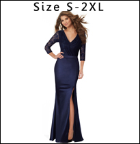 Nice-forever-Elegant-Grace-Sexy-Deep-V-Neck-Lace-Grand-Women-Sleeve-Celebrity-Bodycon-side-split-Max-32759257354