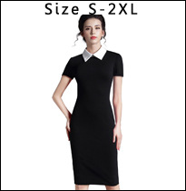 Nice-forever-women-vintage-dress-office-dresses-Autumn-black-Half-White-Lace-Sleeve-work-bodycon-Zip-2038604792