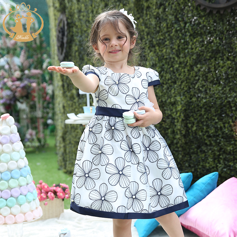 Nimble-Dresses-For-Girls-Cute-Blue-Flower-Princess-Party-Dress-Ball-Gown--32795363231