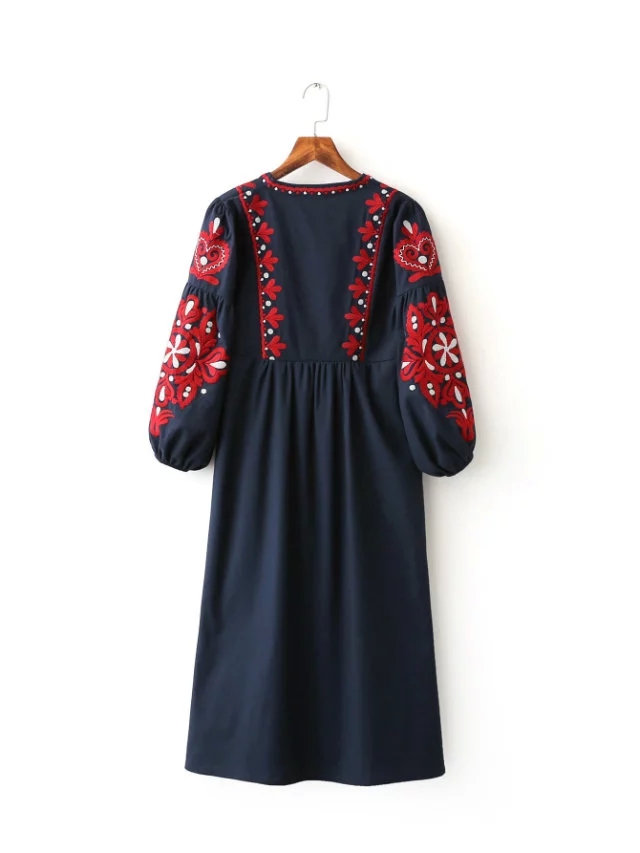 OKOUFEN-Women39s-fashion-national-trend-fashion-all-match-embroidery-lantern-sleeve-full-dress-one-p-32762853825