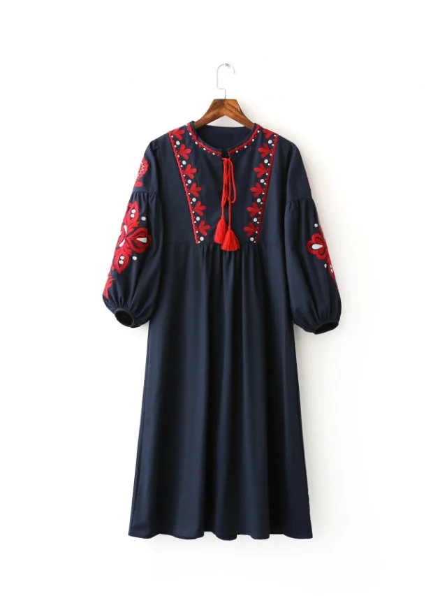 OKOUFEN-Women39s-fashion-national-trend-fashion-all-match-embroidery-lantern-sleeve-full-dress-one-p-32762853825