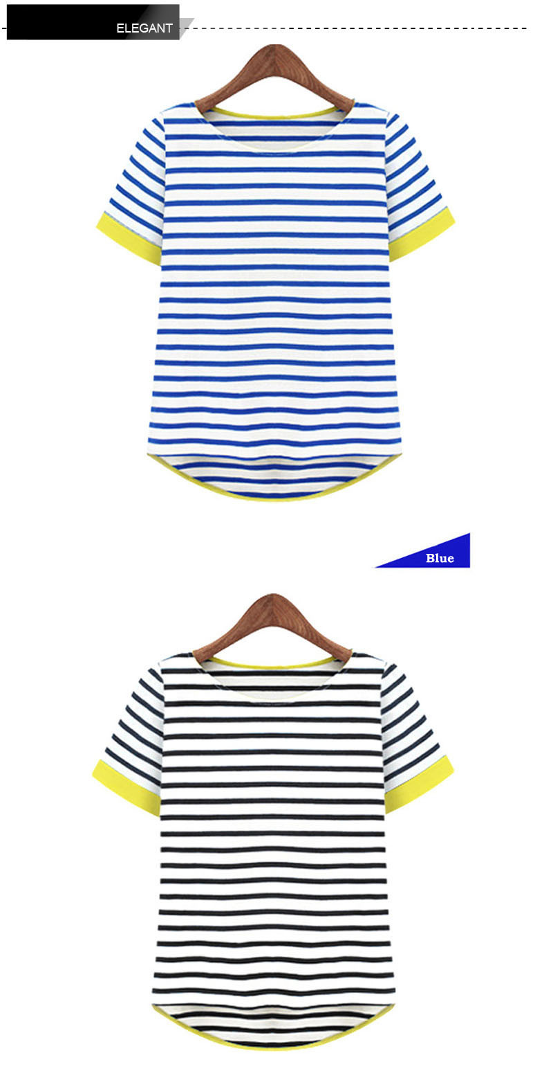 OUMENGKA-New-Women-Tops-O-Neck-T-Shirt-Short-Sleeve-Striped-T-Shirts-Tees-Blusas-Femininas-Free-Ship-32307292723