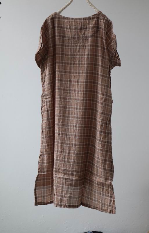 Original-Pleated-Cotton-Linen-Dress-Loose-Vestidos-2018-Short-Sleeve-Women-Casual-Plaid-Dresses-V-ne-32678097929