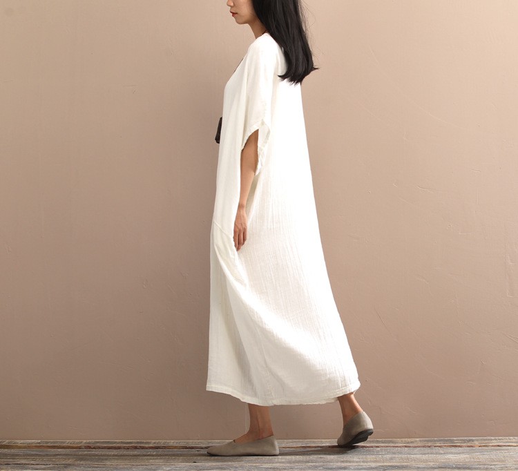Original-vintage-loose-solid-colors-cotton-linen-dress-for-female-summer-long-gown-amp-robe-dress-pl-32684397476