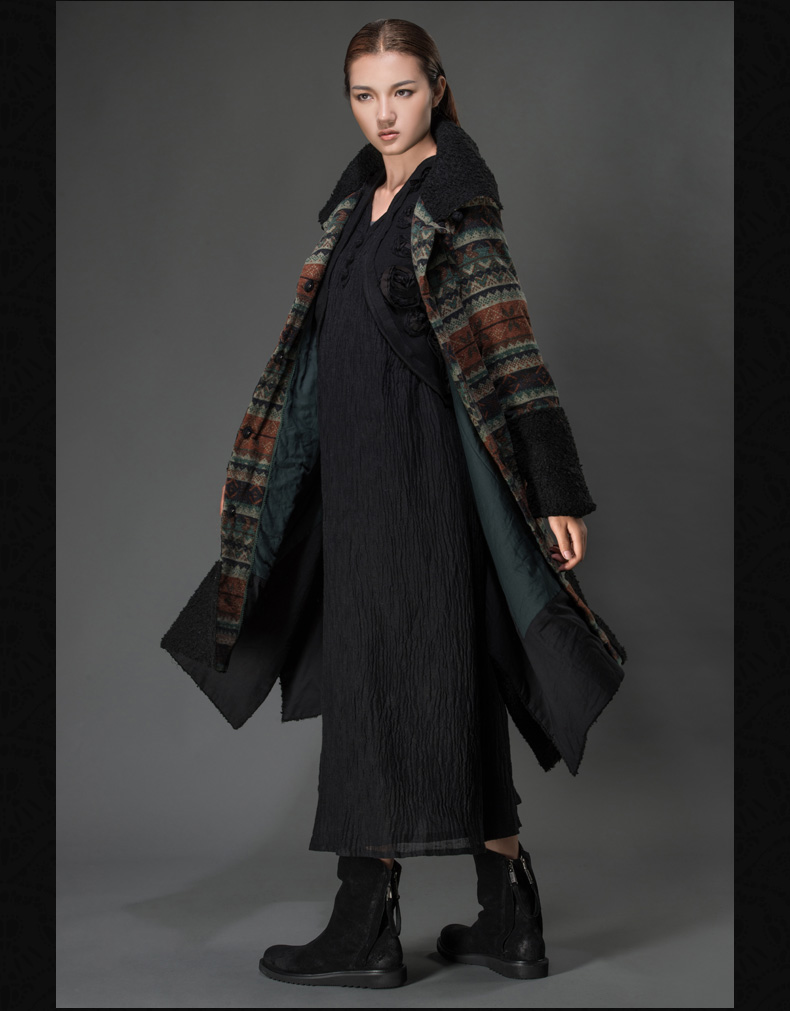 Outline-Original-Winter-Cotton-Coat-Long-Sleeve-Vintage-Print-Loose-Long-Jacket-Thicken-Woman-Warm-M-32355875825