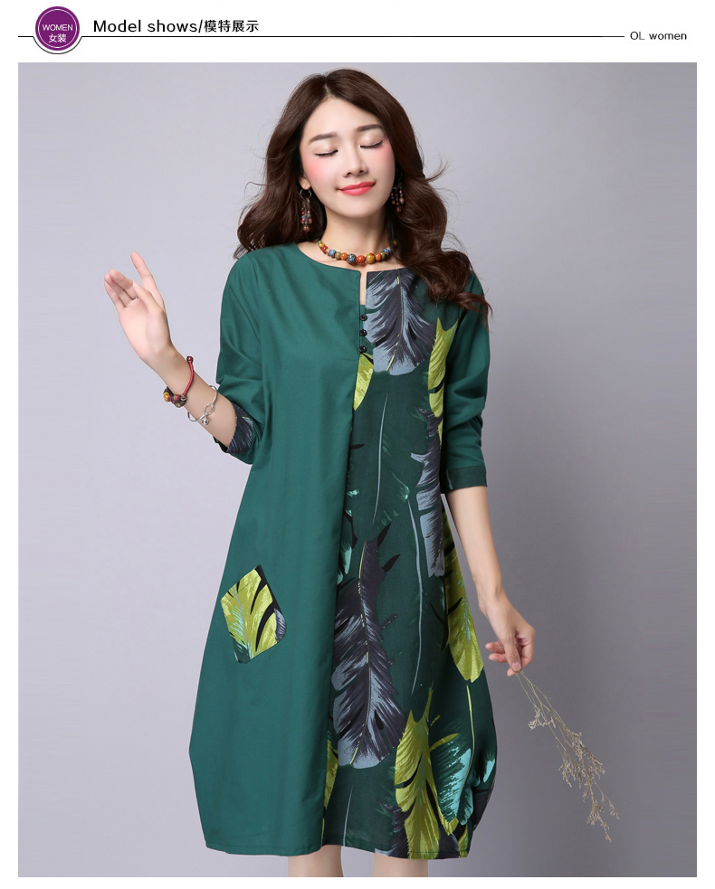 Patchwork-Leaves-Print-Long-Sleeve-Dress-Fashion-Vintage-2016-cottonlinen-Loose-casual-Women-Dresses-32708725070