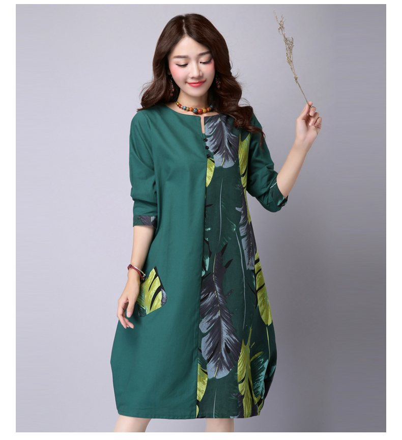 Patchwork-Leaves-Print-Long-Sleeve-Dress-Fashion-Vintage-2016-cottonlinen-Loose-casual-Women-Dresses-32708725070