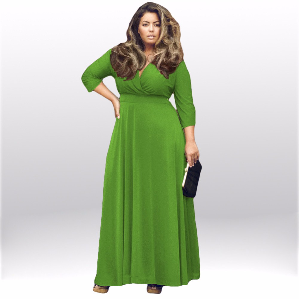 Plus-Size-Women-Autumn-Winter-Dress-Big-Size-Casual-Sexy-Party-Dress-Vestidos-V-Neck-Loose-Long-Dres-32725957125