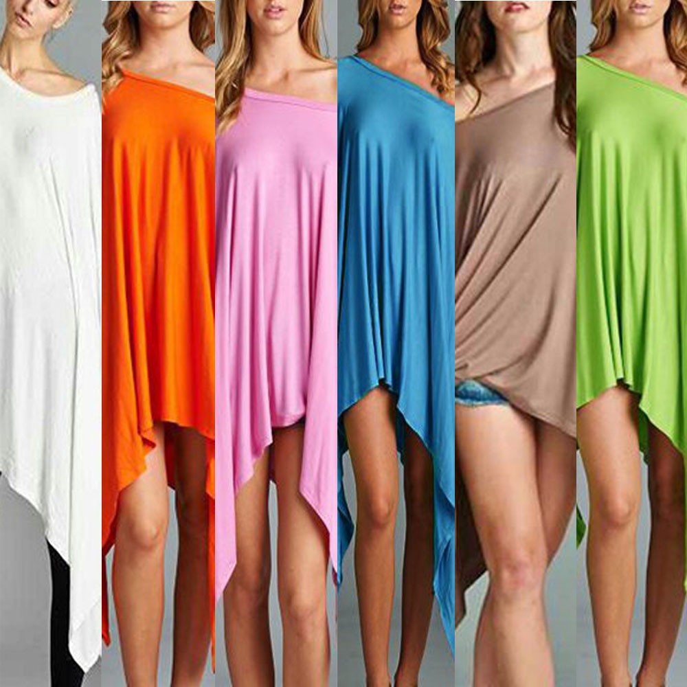 Plus-Size-Women-Clothing-Fashion-Loose-Irregular-Sexy-Slash-Neck-Bat-Sleeve-Plus-Size-Poncho-Mini-Pa-32477581579