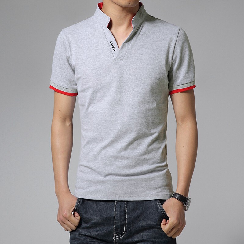 Polo-Men-Slim-Collar-Short-Sleeve-Shirts-Casual-Tee-Tops-Mens-polos-homme-Short-Shirt-Plus-Size-XXXL-32616943550