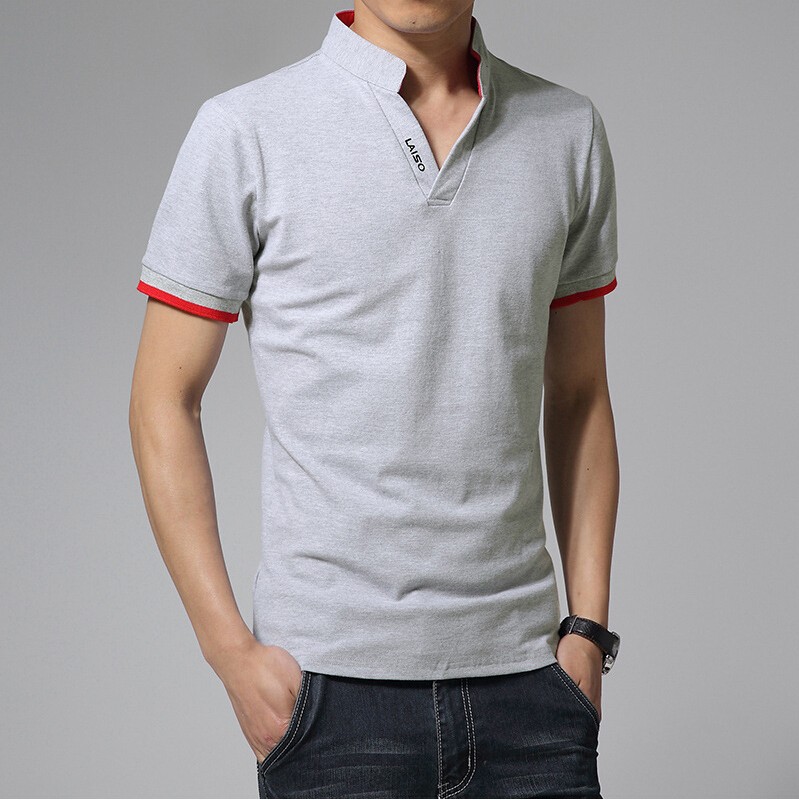 Polo-Men-Slim-Collar-Short-Sleeve-Shirts-Casual-Tee-Tops-Mens-polos-homme-Short-Shirt-Plus-Size-XXXL-32616943550