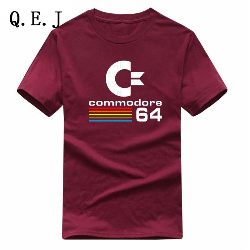 QEJ-Summer-Commodore-64-T-Shirts-C64-SID-Amiga-Retro-8-bit-Ultra-Cool-Design-Vinyl-T-shirt-Mens-Clot-32798828206