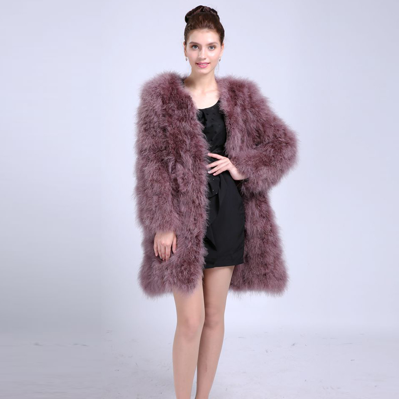 Real-Fur-Coat-Women39s-coat--Ostrich-Material--Female-Accessories--90-CM-Length-Plus-Size-For-Young--32709705394