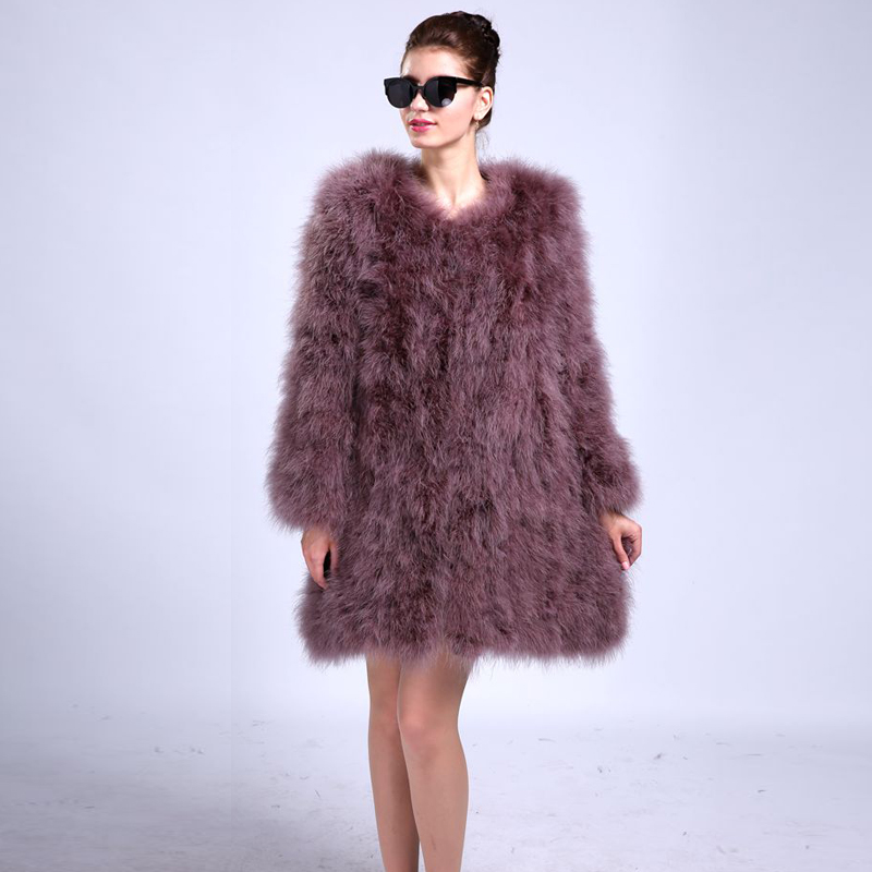 Real-Fur-Coat-Women39s-coat--Ostrich-Material--Female-Accessories--90-CM-Length-Plus-Size-For-Young--32709705394