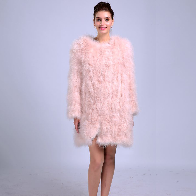 Real-Fur-Coat-Women39s-coat--Ostrich-Material--Female-Accessories--90-CM-Length-Plus-Size-For-Young--32709705394