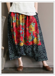 Red-Blue-Printed-Plus-size-Women-Long-Dress-Chinese-style-Oversized-Loose-Dress-Robe-Femme-Brand-Lin-32646708939