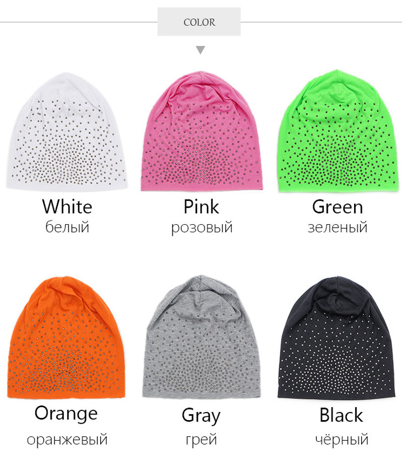 Rhinestone-Beanies-Women-Spring-Glitter-Knitted-Winter-Cap-Solid-Color-Skullies-Slouchy-Beanie-Hats--32746617648