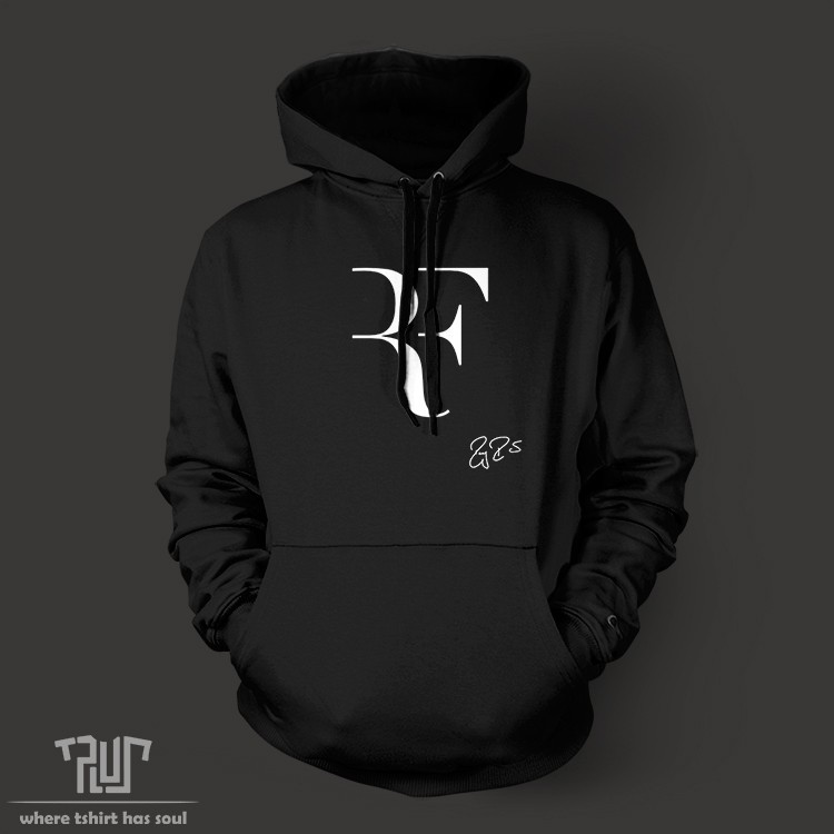 Roger-Federer-signature-RF-logo-perfect--men-unisex-pullover-hoodie-Sweatshirt-103oz-weight-fleece-o-1406084423