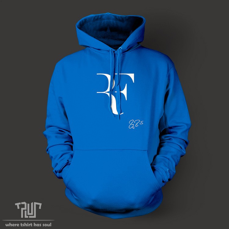 Roger-Federer-signature-RF-logo-perfect--men-unisex-pullover-hoodie-Sweatshirt-103oz-weight-fleece-o-1406084423