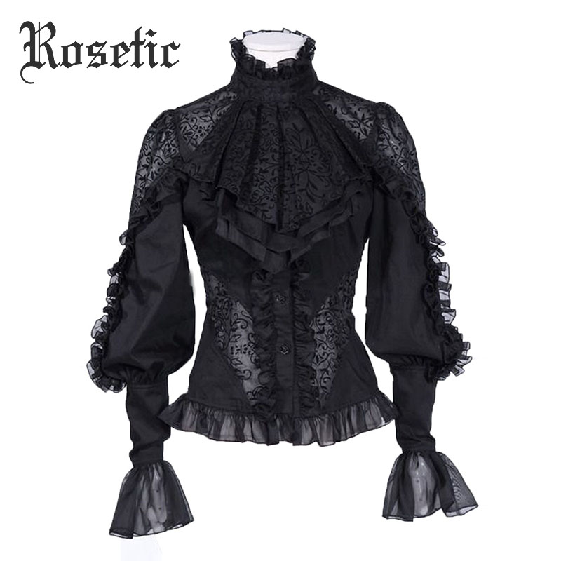 Rosetic-Gothic-Chiffon-Shirts-Spring-Black-Long-Sleeve-Slim-Hollow-Lace-Fall-Long-Sleeve-Stand-Colla-32796378028