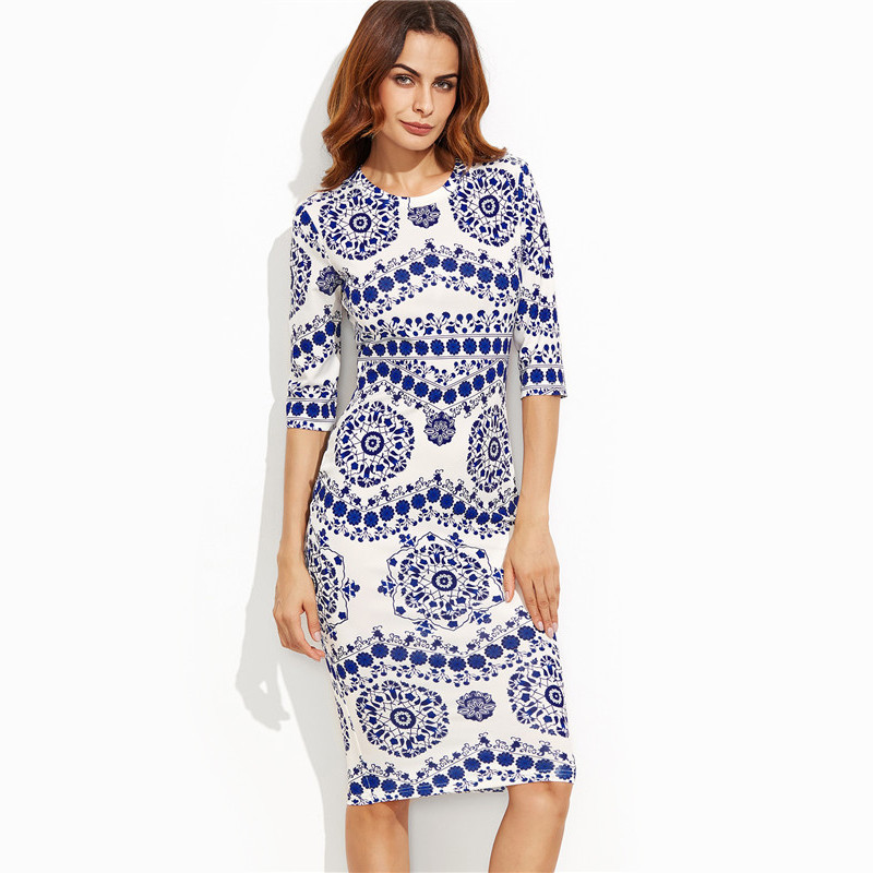 SHEIN-Spring-Print-Dress-Women-Dresses-Blue-and-White-Porcelain-Round-Neck-Three-Quarter-Length-Slee-32734943578