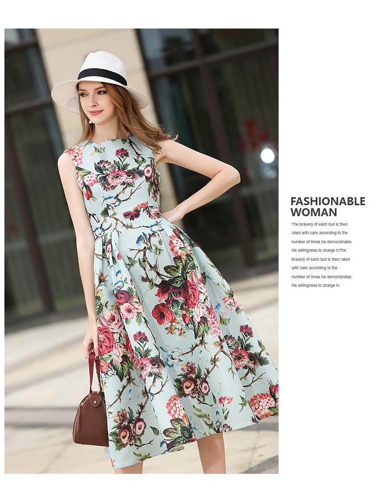 SMTHMA-HIGH-QUALITY-New-Fashion-2017-Designer-Runway-Dress-Women39s-Sleeveless-Noble-Floral-Printed--32800213466