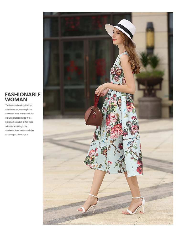 SMTHMA-HIGH-QUALITY-New-Fashion-2017-Designer-Runway-Dress-Women39s-Sleeveless-Noble-Floral-Printed--32800213466