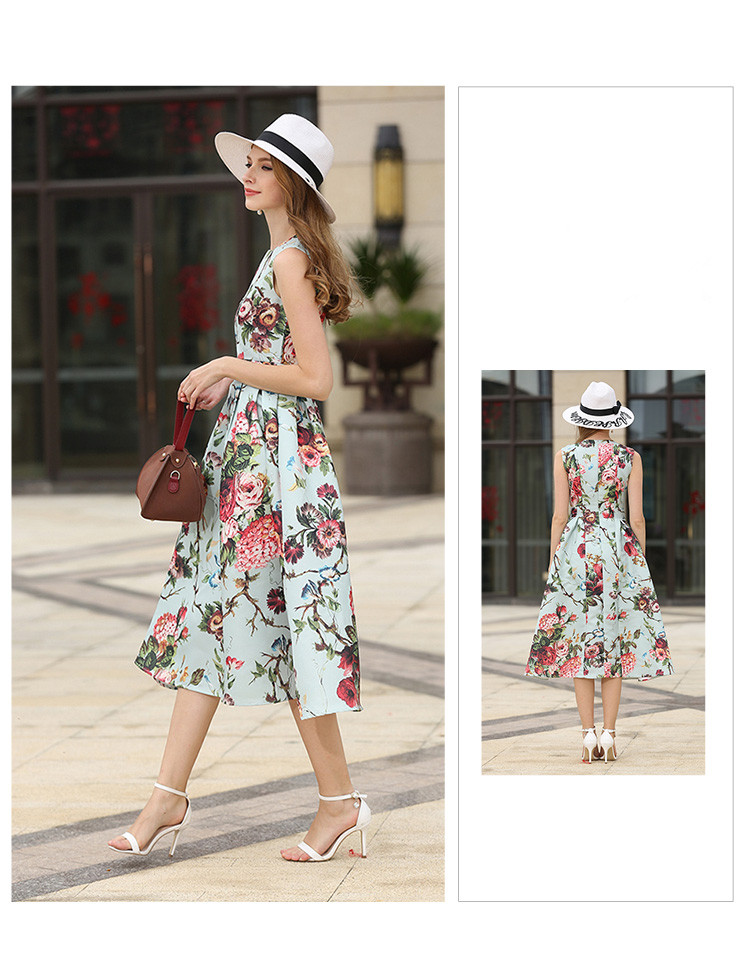 SMTHMA-HIGH-QUALITY-New-Fashion-2017-Designer-Runway-Dress-Women39s-Sleeveless-Noble-Floral-Printed--32800213466