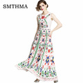 SMTHMA-HIGH-QUALITY-New-Fashion-2017-Designer-Runway-Dress-Women39s-Sleeveless-Noble-Floral-Printed--32800213466