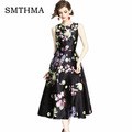 SMTHMA-HIGH-QUALITY-New-Fashion-2017-Designer-Runway-Dress-Women39s-Sleeveless-Noble-Floral-Printed--32800213466